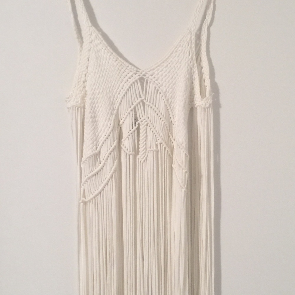 White Top With Hanging Strings - image 3